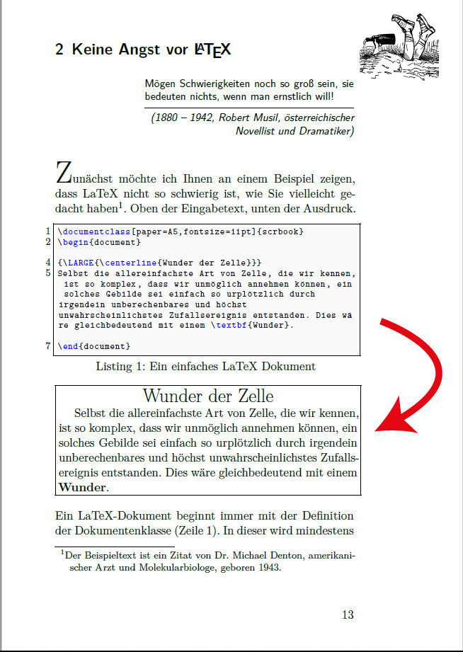 Probeseite LaTeX für Buchautoren, Band 1